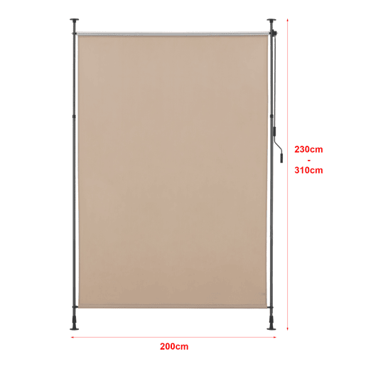 Estore exterior Cimarra em poliéster 200 x 270 x 310 cm cor de areia pro.tec