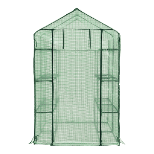 Estufa de jardim Vale aço PE 120 x 170 x 194 cm verde en.casa