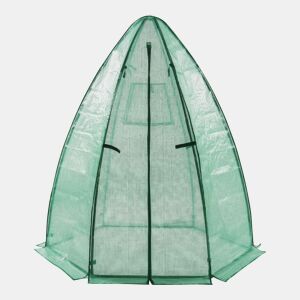 Estufa exterior de alumínio Hunze com grelha de aço e cobertura PE 183 x Ø 160 cm - Verde en.casa