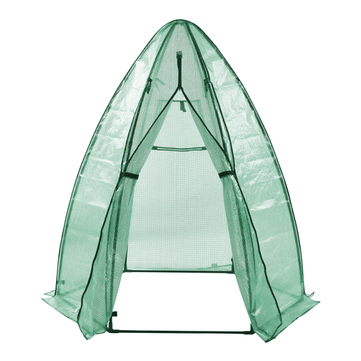 Estufa exterior de alumínio Hunze com grelha de aço e cobertura PE 183 x Ø 160 cm - Verde en.casa