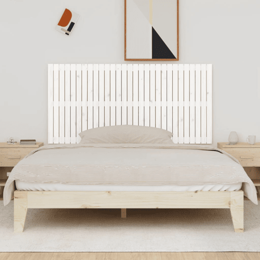 vidaXL Cabeceira de parede 185x3x90 cm madeira de pinho maciça branco vidaXL Cabeceira de parede 185x3x90 cm madeira de pinho maciça branco