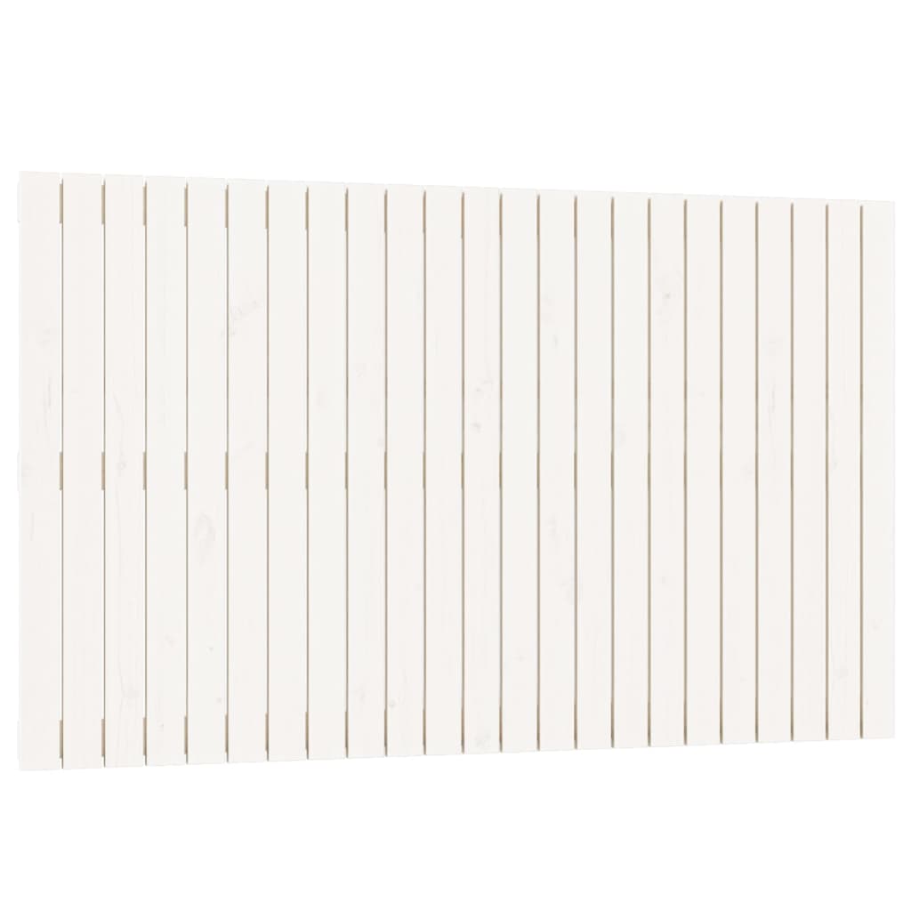 Vidaxl cabecero de cama de pared madera maciza pino blanco 147x3x90 cm