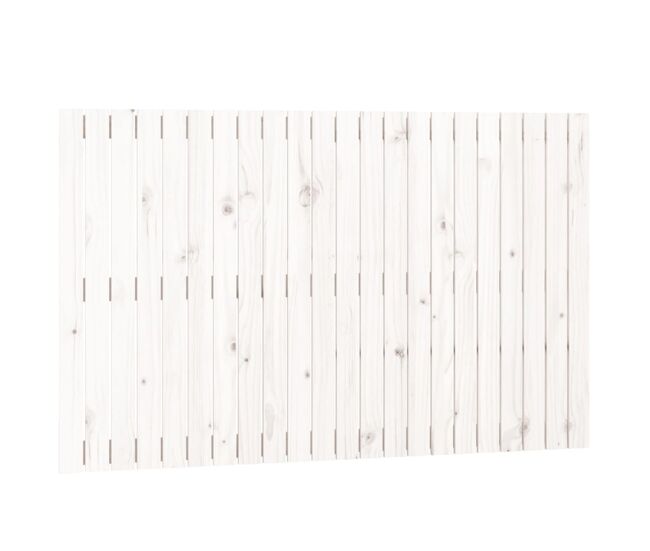 Vidaxl cabecero de cama de pared madera maciza pino blanco 140x3x90 cm