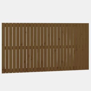 vidaXL Cabeceira de parede 166x3x90 cm pinho maciço castanho-mel