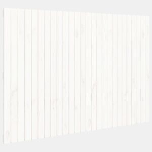vidaXL Cabeceira de parede 166x3x110 cm madeira de pinho maciça branco