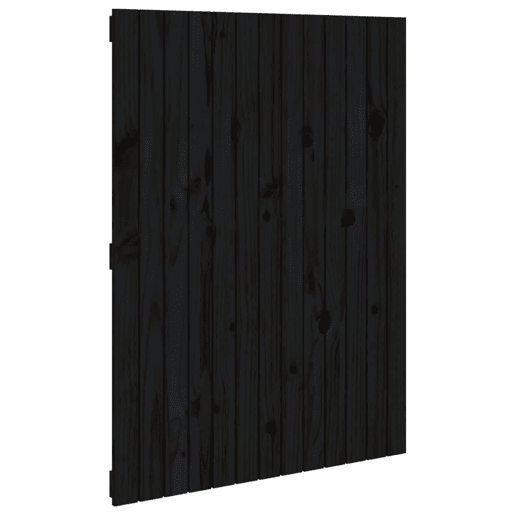 vidaXL Cabeceira de parede 82,5x3x110 cm madeira de pinho maciça preto vidaXL Cabeceira de parede 82,5x3x110 cm madeira de pinho maciça preto