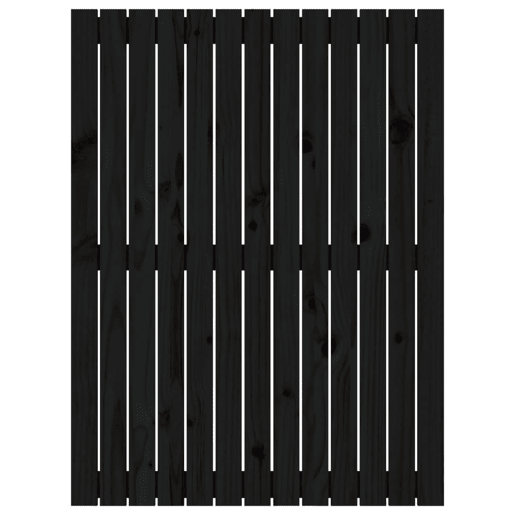vidaXL Cabeceira de parede 82,5x3x110 cm madeira de pinho maciça preto vidaXL Cabeceira de parede 82,5x3x110 cm madeira de pinho maciça preto
