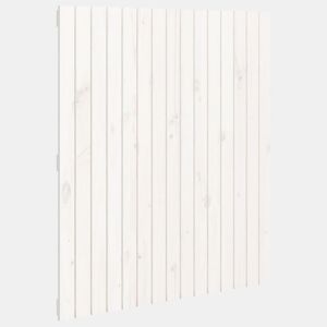 vidaXL Cabeceira de parede 95,5x3x110 cm pinho maciço branco