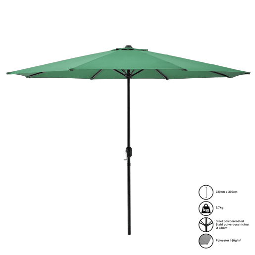 Guarda-sol Sonn com pega poliésteraço 300 x 230 cm Verde casa.pro
