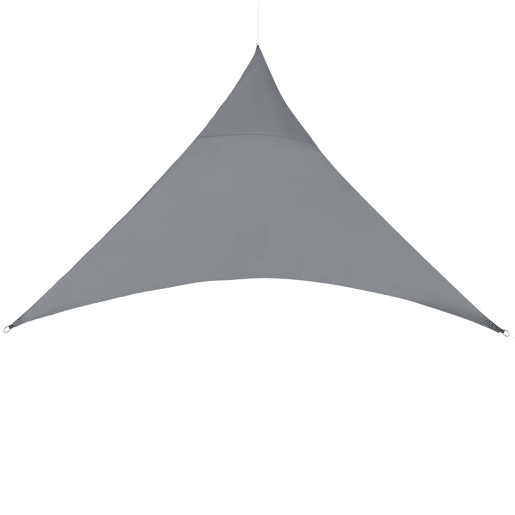 en.casa Toldo vela de sombra de jardim Repelente de água triangular 4m x 4m x 4m cinzento escuro