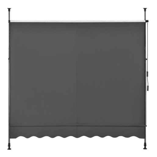 Toldo articulado com armação de enrolar - Cinzento - 250 x 118 x 205-300 cm pro.tec
