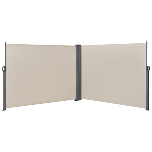Toldo duplo lateral Alcazaba - exterior - aço e poliéster - cor de areia - 180 x (2x 300) cm pro.tec Toldo duplo lateral Alcazaba - exterior - aço e poliéster - cor de areia - 180 x (2x 300) cm pro.tec