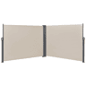 Toldo duplo lateral Alcazaba - exterior - aço e poliéster - cor de areia - 180 x (2x 300) cm pro.tec