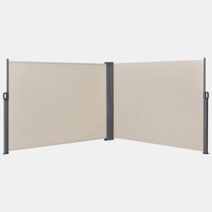 Toldo duplo lateral Alcazaba - exterior - aço e poliéster - cor de areia - 180 x (2x 300) cm pro.tec