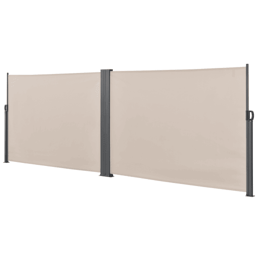 Toldo duplo lateral Alcazaba - exterior - aço e poliéster - cor de areia - 180 x (2x 300) cm pro.tec Toldo duplo lateral Alcazaba - exterior - aço e poliéster - cor de areia - 180 x (2x 300) cm pro.tec