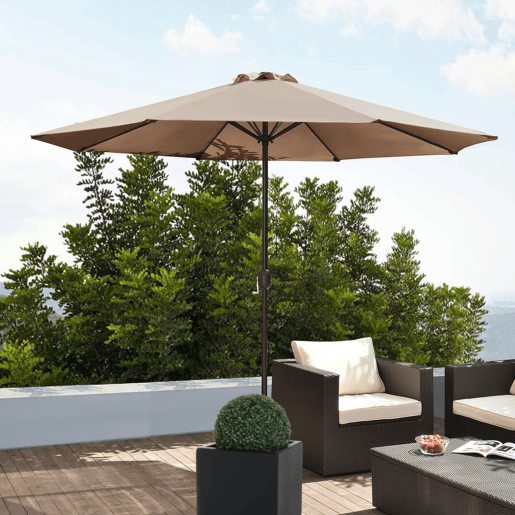 Guarda-sol Sonn com pega poliésteraço 300 x 230 cm Bege casa.pro