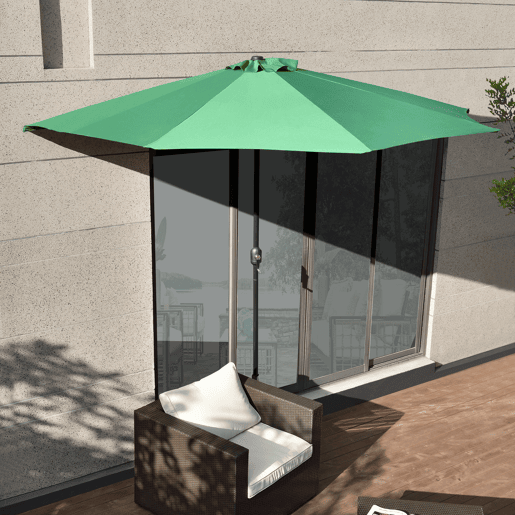 Meio guarda-sol Eger semicircular com manivela Ø300 Verde casa.pro