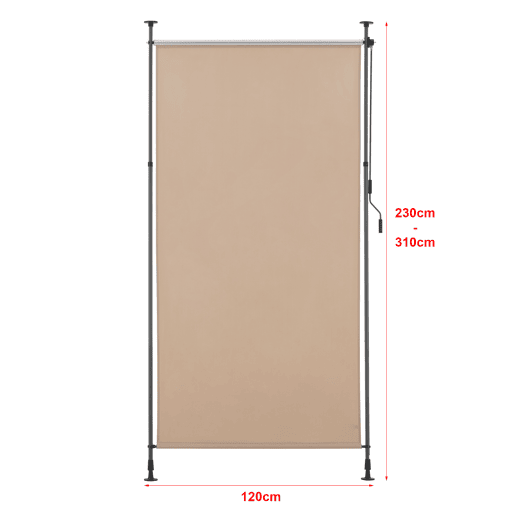 Estore exterior Cimarra em poliéster 120 x 270 x 310 cm cor de areia pro.tec