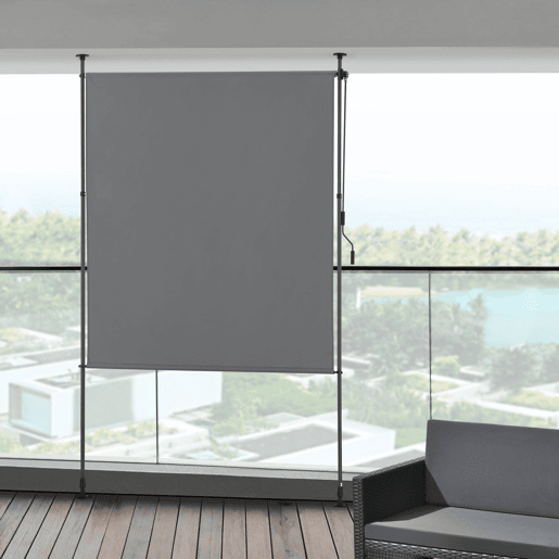 Estore exterior Cimarra em poliƩster 200 x 270 x 310 cm cinzento escuro pro.tec Estore exterior Cimarra em poliƩster 200 x 270 x 310 cm cinzento escuro pro.tec