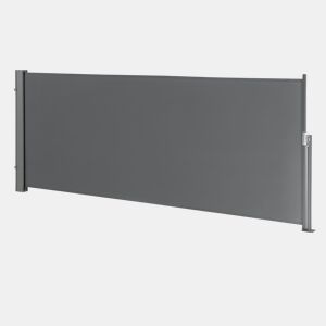 Toldo lateral - Exterior - Vento, sol e visão - Cobertura de proteção - Cinzento - 100 x 300cm