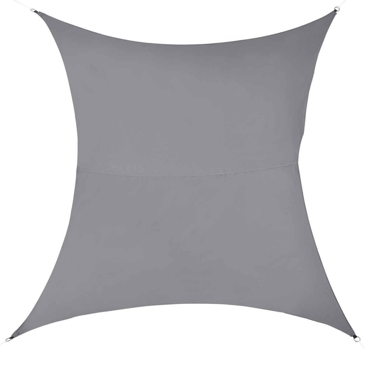 [en.casa] toldo vela de sombra para jardín repelente al agua rectangular 3m x 5m gris oscuro