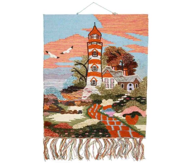 Tapiz de yute tejido decorativo 80x100cm
