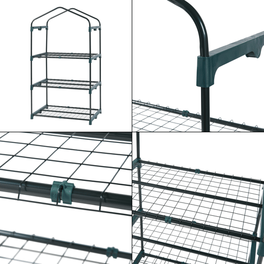 Estufa de chapa Chaam com porta de aço e PE 125x69x49cm - Verde en.casa