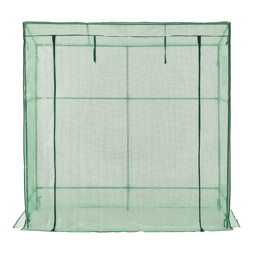 Estufa de jardim Vlaardingen PE aço 198 x 78 x 200 cm Verde en.casa