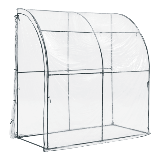 Estufa de jardim Juta aço PVC 100x200x215 cm transparente en.casa