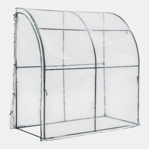 Estufa de jardim Juta aço PVC 100x200x215 cm transparente en.casa