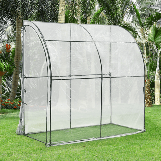Estufa de jardim Juta aço PVC 100x200x215 cm transparente en.casa