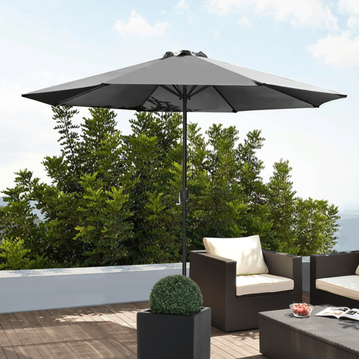 Guarda-sol Sonn com pega poliésteraço 300 x 230 cm Cinzento casa.pro