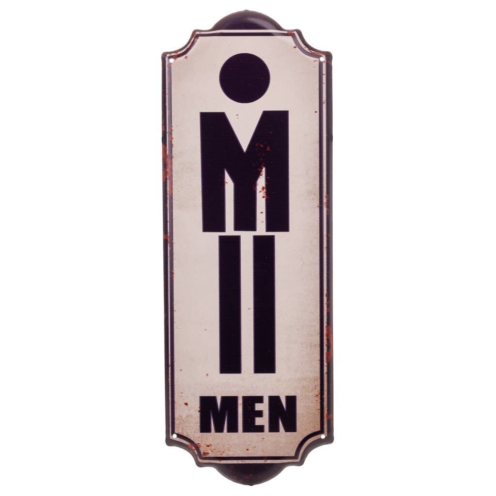 Placa de pared de metal azul 15x38x1