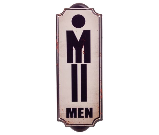 Placa de pared de metal azul 15x38x1