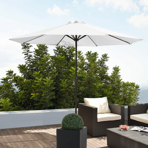 Guarda-sol Sonn com pega poliésteraço 300 x 230 cm Branco casa.pro