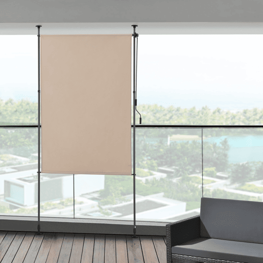 Estore exterior Cimarra em poliéster 150 x 270 x 310 cm cor de areia pro.tec