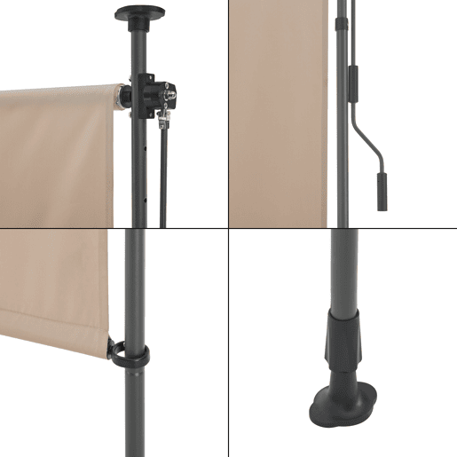 Estore exterior Cimarra em poliéster 150 x 270 x 310 cm cor de areia pro.tec