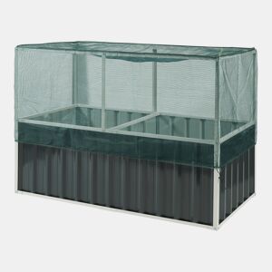 Huerta urbana alta Alblasserdam com rede de aço 174x90x118cm - Antracite en.casa