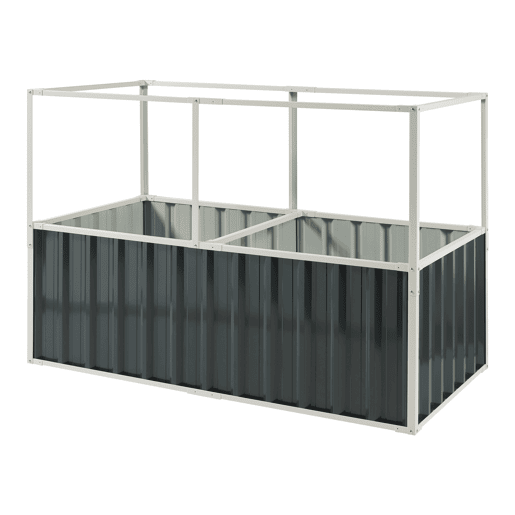 Huerta urbana alta Alblasserdam com rede de aço 174x90x118cm - Antracite en.casa
