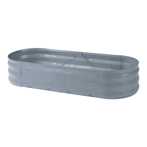 Huerta urbana alta Alfedena oval em aço 129x50x25cm - Antracite casa.pro