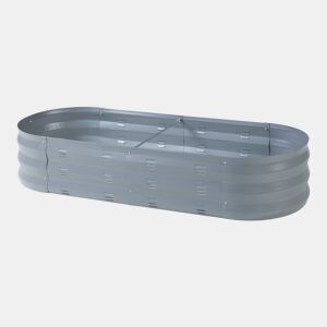 Huerta urbana alta Alfedena oval em aço 129x50x25cm - Antracite casa.pro