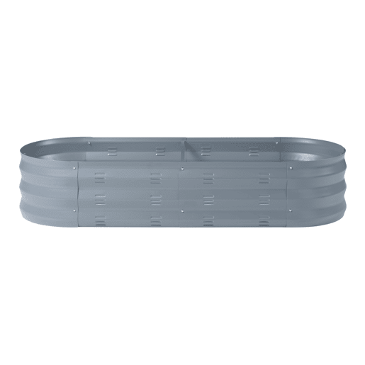 Huerta urbana alta Alfedena oval em aço 129x50x25cm - Antracite casa.pro