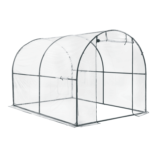 Estufa túnel de jardim Grünwald aço PVC 200x300x190 cm en.casa