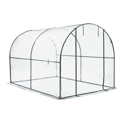 Estufa túnel de jardim Grünwald aço PVC 200x300x190 cm en.casa