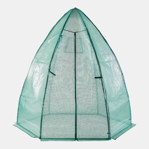 Estufa de chapa para exterior Hunze com estante de aço e cobertura PE 200xØ240cm - Verde en.casa
