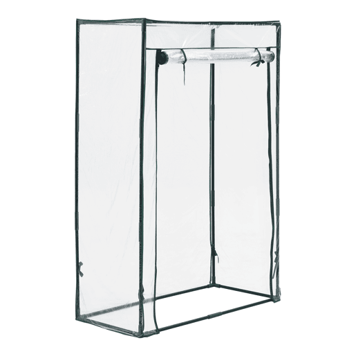 Estufa de jardim Terzigno PVC aço 100x50x150 cm transparente en.casa