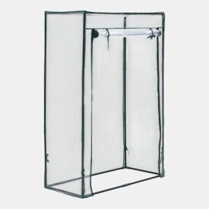 Estufa de jardim Terzigno PVC aço 100x50x150 cm transparente en.casa