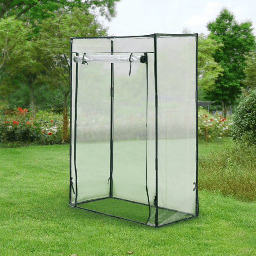 Estufa de jardim Terzigno PVC aço 100x50x150 cm transparente en.casa