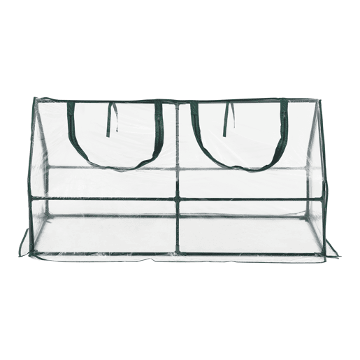 Estufa de jardim Laubach aço PVC 120 x 60 x 60 cm en.casa