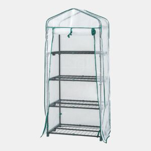 Estufa de chapa Chaam com porta de aço e PE 158x69x49cm - Branco en.casa